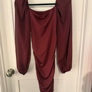Elegant Burgundy Homecoming Dress